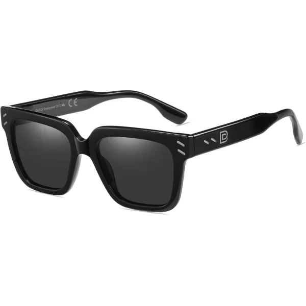 DUCO Retro Square Polarized Sunglasses for Men Women Trendy Vintage Luxury Acetate Sun Glasses UV400 DC2368