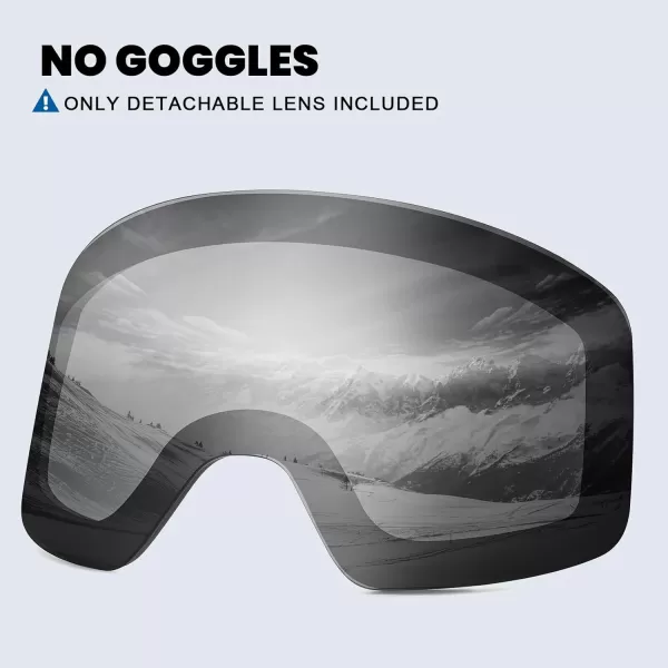 DUCO Ski Goggles Snowboard for Men WomenOTG Lightweight Winter Snowmobile Snow Goggles AntiFog 100 UV Protection DCS001Grey Lens