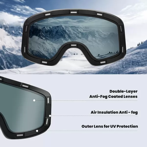 DUCO Ski Goggles Snowboard for Men WomenOTG Lightweight Winter Snowmobile Snow Goggles AntiFog 100 UV Protection DCS001Revo Pink Lens