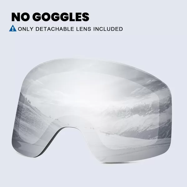 DUCO Ski Goggles Snowboard for Men WomenOTG Lightweight Winter Snowmobile Snow Goggles AntiFog 100 UV Protection DCS001Revo Silver Lens
