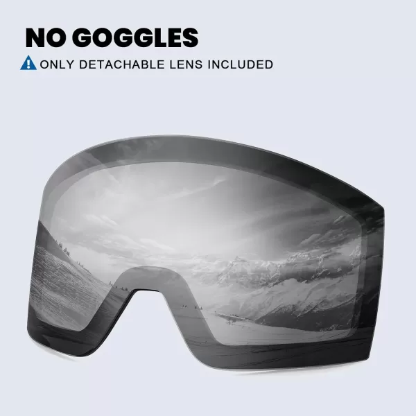 DUCO Ski Goggles with Magnetic Lens for Snowboard AntiFog UV400 Protection Over Glasses OTG Snow Sports Goggles DCS002Grey Lens