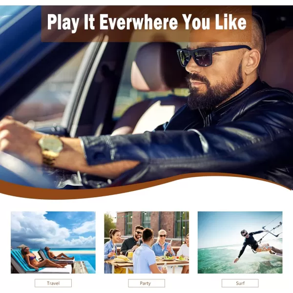 DUCO Sunglasses Men Polarized Sports Sunglasses for Driving Golfing Fishing Shades UV400 Protection 8202Brown Frame Brown Lens