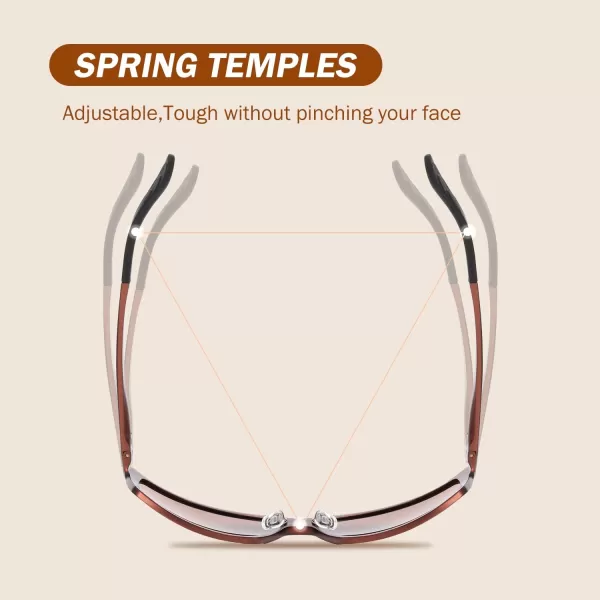 DUCO Sunglasses Men Polarized Sports Sunglasses for Driving Golfing Fishing Shades UV400 Protection 8202Brown Frame Brown Lens