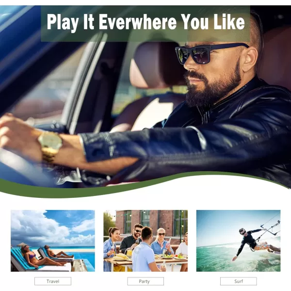 DUCO Sunglasses Men Polarized Sports Sunglasses for Driving Golfing Fishing Shades UV400 Protection 8202Green