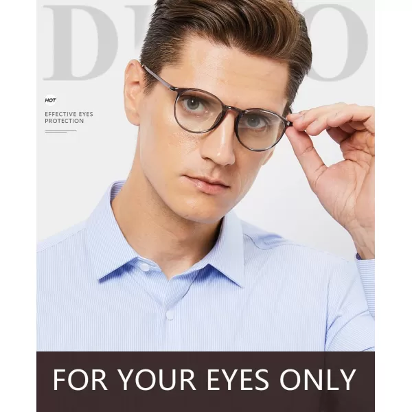 DUCO Superlight Blue Light Blocking Computer Reading and Gaming Eyewear GlassesAnti Blue Light 100 UV Protection 305Transparent Grey