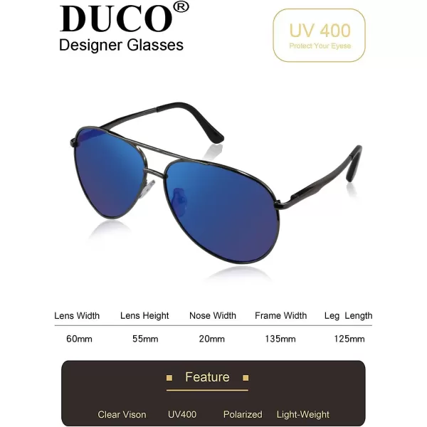 Duco Pilot Style Polarized Sunglasses Sports Glasses For Men 100 UV Protection 3025G