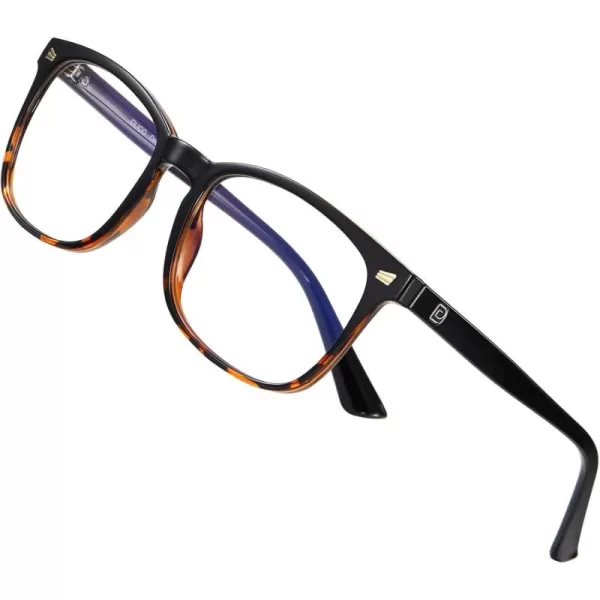 DUCO Blue Light Blocking Glasses Computer Gaming Glasses Women Men Blue Light Blocker Eyeglasses Square Frame Anti Eye Eyestrain Pink 5201SBlack Tortoise