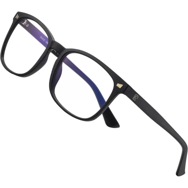 DUCO Blue Light Blocking Glasses Computer Gaming Glasses Women Men Blue Light Blocker Eyeglasses Square Frame Anti Eye Eyestrain Pink 5201SMatte Black