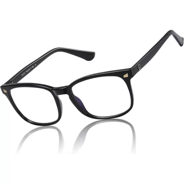 DUCO Blue Light Blocking Glasses Computer Gaming Glasses Women Men Blue Light Blocker Eyeglasses Square Frame Anti Eye Eyestrain Pink 5201SShine Black
