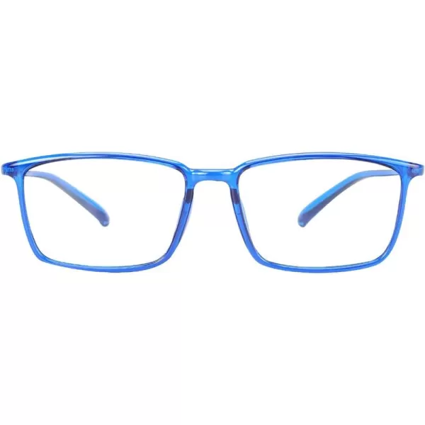 DUCO Blue Light Blocking Glasses Superlight Eyeglasses Frame Anti Blue Ray Computer Gaming Glasses 306Shine Blue