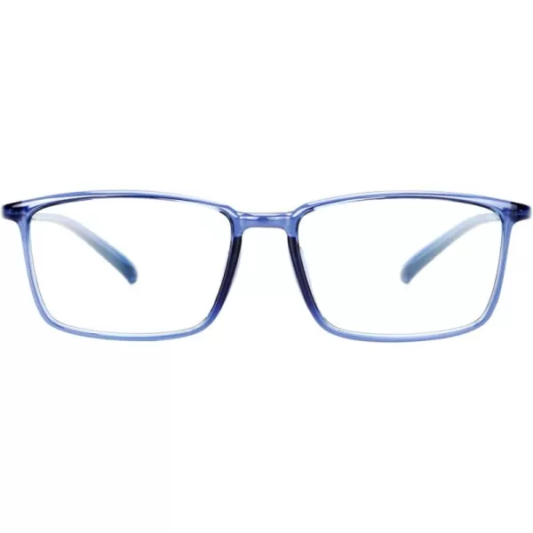 DUCO Blue Light Blocking Glasses Superlight Eyeglasses Frame Anti Blue Ray Computer Gaming Glasses 306Transparent Blue