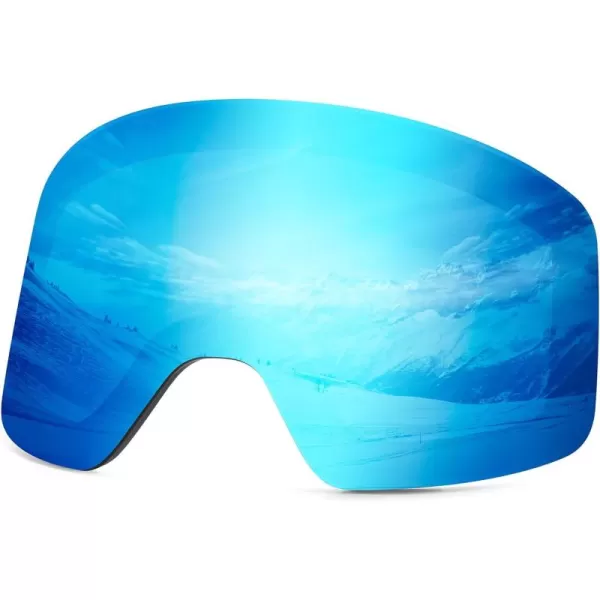 DUCO Ski Goggles Snowboard for Men WomenOTG Lightweight Winter Snowmobile Snow Goggles AntiFog 100 UV Protection DCS001Revo Blue Lens