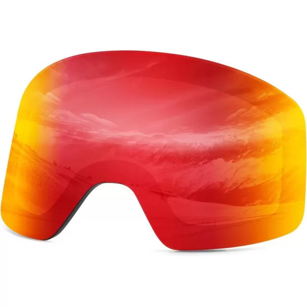 DUCO Ski Goggles Snowboard for Men WomenOTG Lightweight Winter Snowmobile Snow Goggles AntiFog 100 UV Protection DCS001Revo Orange Lens
