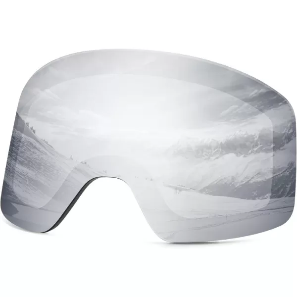 DUCO Ski Goggles Snowboard for Men WomenOTG Lightweight Winter Snowmobile Snow Goggles AntiFog 100 UV Protection DCS001Revo Silver Lens