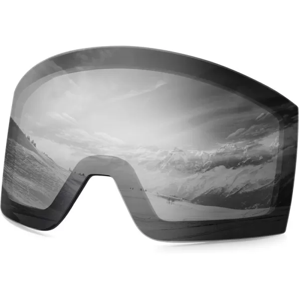 DUCO Ski Goggles with Magnetic Lens for Snowboard AntiFog UV400 Protection Over Glasses OTG Snow Sports Goggles DCS002Grey Lens