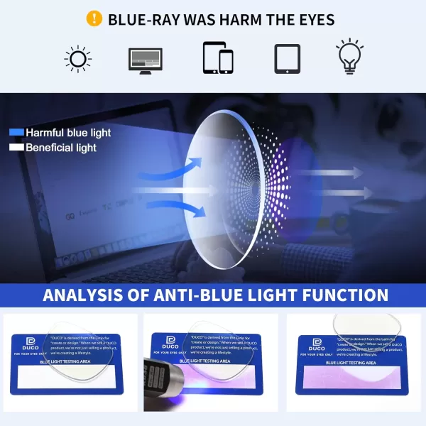 DUCO Blue Light Blocking Glasses Computer Gaming Glasses W009
