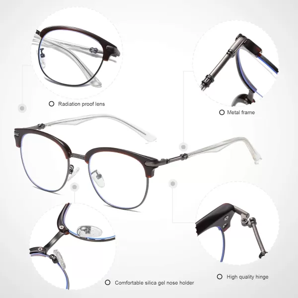 DUCO Blue Light Blocking Glasses Computer Gaming Glasses W009