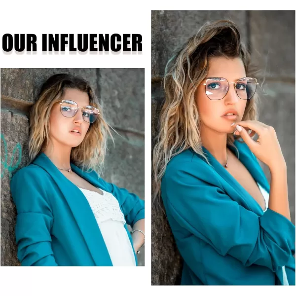 DUCO Blue Light Glasses for Women Men Computer Blue Ray Blocking Glasses Cute Retro Round Eyeglasses Frame 8217Black Gold