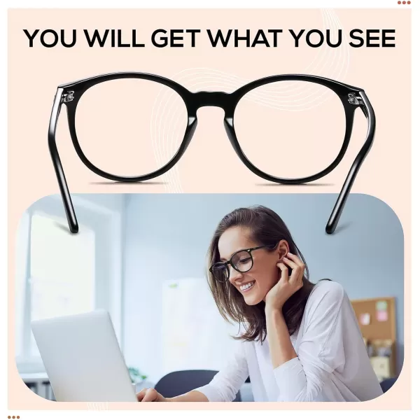 DUCO Blue Light Glasses for Women Men Computer Gaming Glasses for Teens Anti Eyestrain Reading Eyeglasses 1230Black