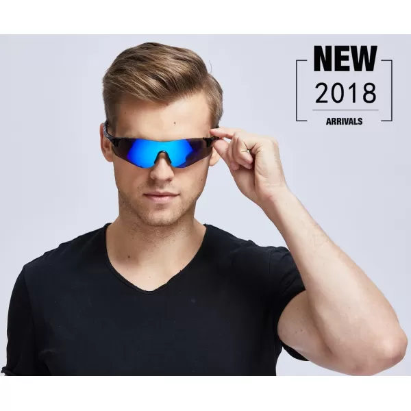 DUCO Cycling Glasses Sports Sunglasses for Men TR90 Frame UV400 Protection Lens 0029
