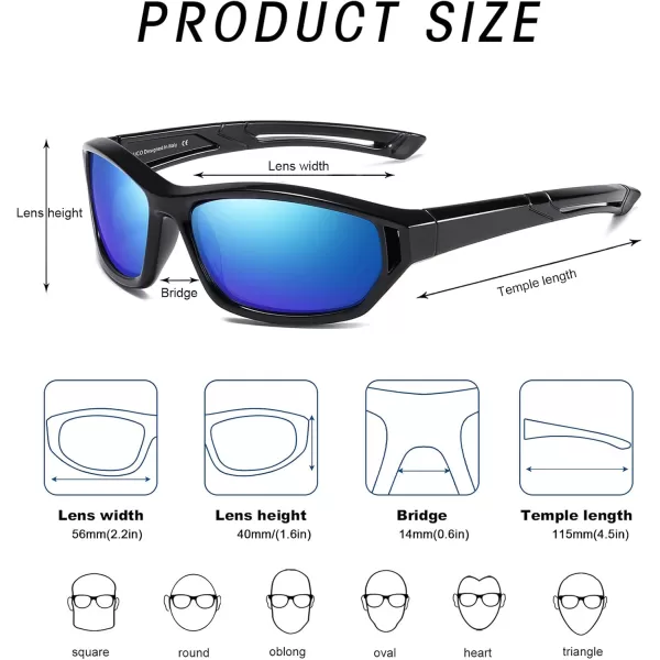 DUCO Kids Sunglasses for Boys Girls Youth Sports Baseball Sunglasses K029