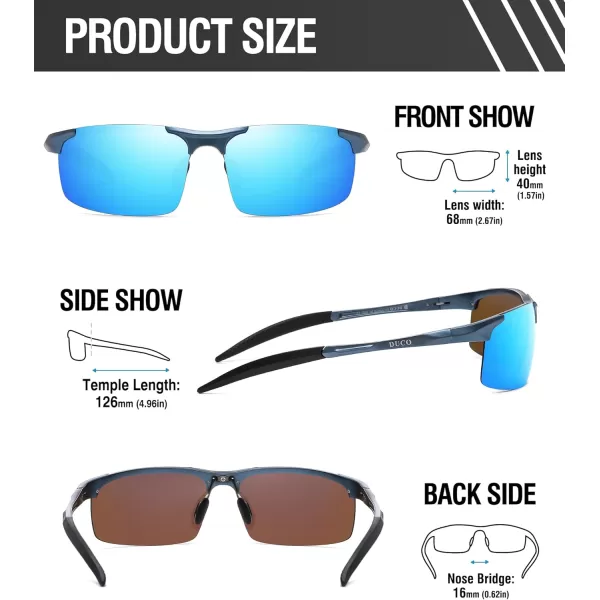 DUCO Mens Sports Polarized Sunglasses UV Protection Sunglasses for Men 8177s