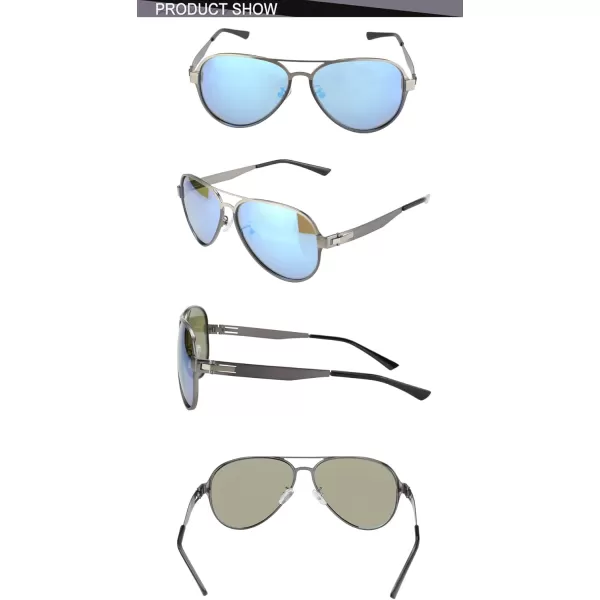 DUCO Premium Flexible Aviator Style Polarized Sunglasses 100 UV protection 3028