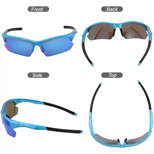 DUCO Sports Sunglasses for Cycling Fishing Golf TR90 Unbreakable Frame