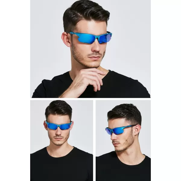 DUCO Sports Sunglasses for Cycling Fishing Golf TR90 Unbreakable Frame
