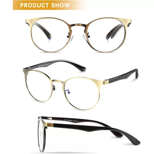 DUCO Unisex Anti Eyestrain Blue Light Blocking Glasses Anti Blue Ray Computer Reading Gaming Glasses DC308Bronze