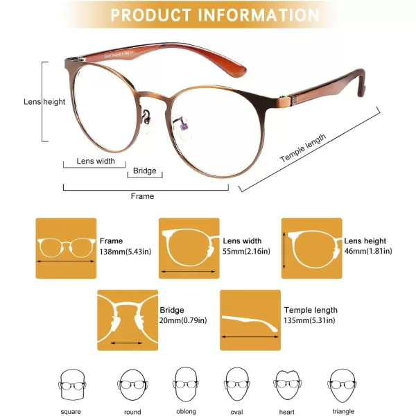 DUCO Unisex Anti Eyestrain Blue Light Blocking Glasses Anti Blue Ray Computer Reading Gaming Glasses DC308Brown