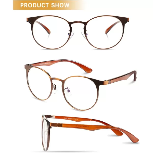 DUCO Unisex Anti Eyestrain Blue Light Blocking Glasses Anti Blue Ray Computer Reading Gaming Glasses DC308Brown