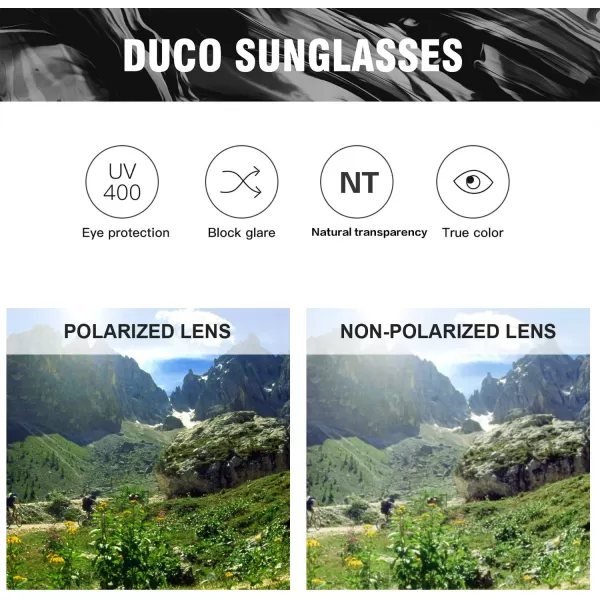 Duco Polarized Sunglasses for Men Sports Sun Glasses Driving Shades 100 UV Protection 8207