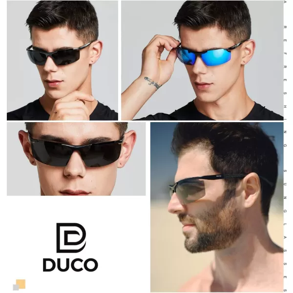 Duco Polarized Sunglasses for Men Sports Sun Glasses Driving Shades 100 UV Protection 8207