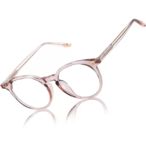 DUCO Blue Light Glasses for Men Women Blue Ray Blocking Glasses Computer Gaming Glasses Retro Round Eyeglasses Frame 5217Brown