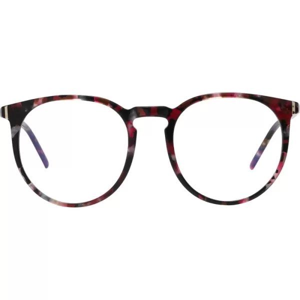DUCO Retro Round Blue Light Glasses For Men Women Blue Ray Blocking Glasses Computer Gaming Glasses Nylon Lens Acetate Frame Brown 8301Colorful