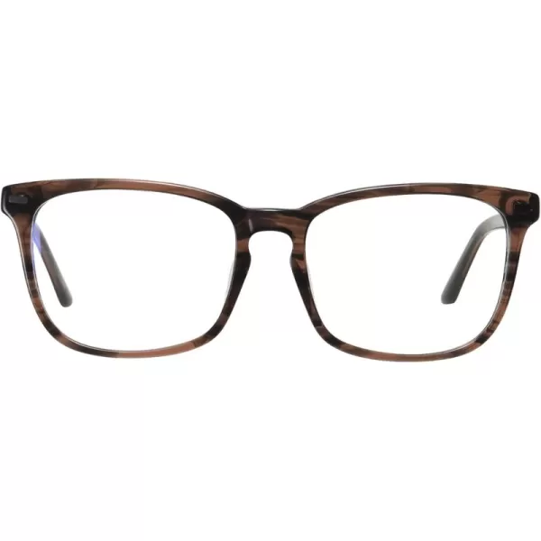 DUCO Retro Square Blue Light Glasses For Men Blue Ray Blocking Glasses Computer Gaming Glasses Nylon Lens Acetate Frame Black 8302Brown