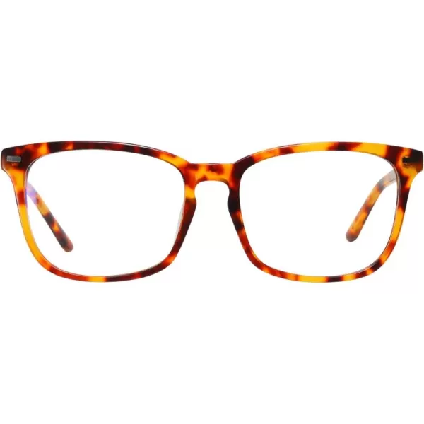 DUCO Retro Square Blue Light Glasses For Men Blue Ray Blocking Glasses Computer Gaming Glasses Nylon Lens Acetate Frame Black 8302Brown Tortoise