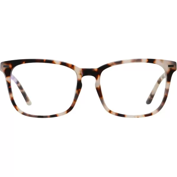 DUCO Retro Square Blue Light Glasses For Men Blue Ray Blocking Glasses Computer Gaming Glasses Nylon Lens Acetate Frame Black 8302Grey Tortoise