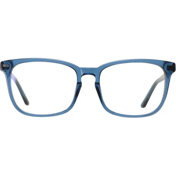 DUCO Retro Square Blue Light Glasses For Men Blue Ray Blocking Glasses Computer Gaming Glasses Nylon Lens Acetate Frame Black 8302Transparent Blue