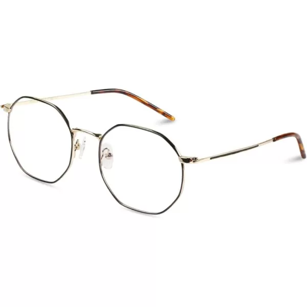 DUCO Small Round Blue Light Glasses For Women Men Blue Ray Blocking Glasses 8215309black Gold