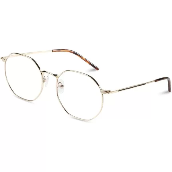 DUCO Small Round Blue Light Glasses For Women Men Blue Ray Blocking Glasses 8215309gold