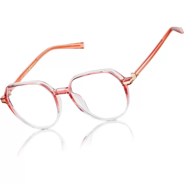 DUCO Superlight Blue Light Blocking Computer Gaming Glasses for Women 5215Brown