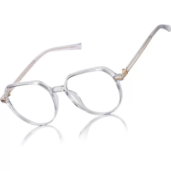 DUCO Superlight Blue Light Blocking Computer Gaming Glasses for Women 5215Transparent