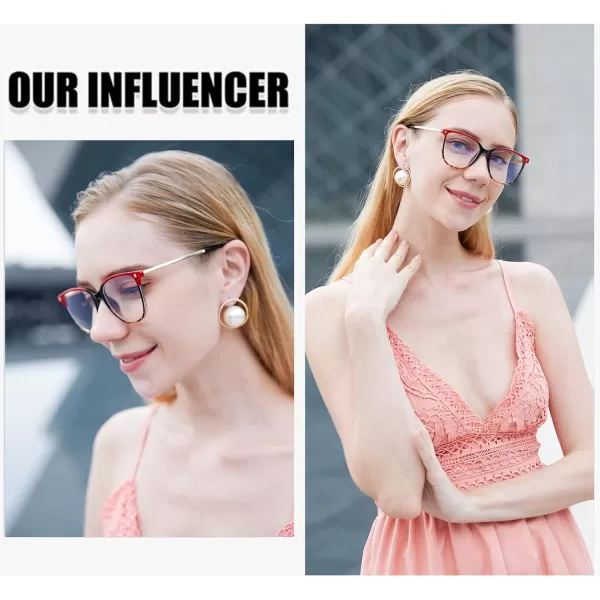 DUCO Blue Light Blocking GlassesReduce Eye Strain and Fatigue Gaming Glasses Blue Blockers Computer Reading Glasses DC5209Red Tortoise