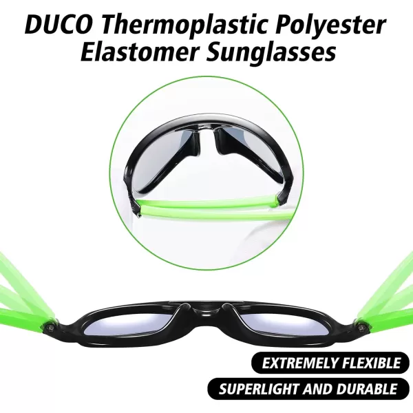 DUCO Kids Aviatory Style Polarized Sunglasses TPEE Flexible Frame Glasses for Boys and Girls Age 3 to 7 K011