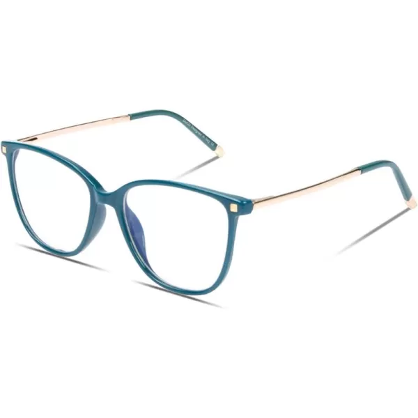 DUCO Blue Light Blocking GlassesReduce Eye Strain and Fatigue Gaming Glasses Blue Blockers Computer Reading Glasses DC5209Green