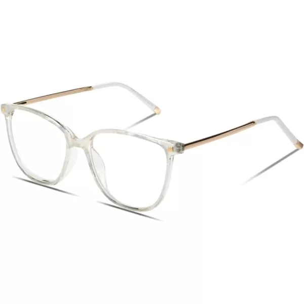 DUCO Blue Light Blocking GlassesReduce Eye Strain and Fatigue Gaming Glasses Blue Blockers Computer Reading Glasses DC5209Transparent