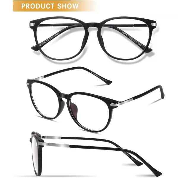 DUCO Computer Reading Gaming Blue Light Blocking Glasses for Men Women DC5204Matte Black
