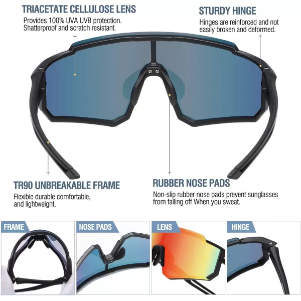 DUCO Polarized Kids Sunglasses Youth Sports Cycling Shades Lightweight Frame UV400 Child Boys Girls Baseball SunGlasses DK310Black Frame Black Temple Revo Orange Lens